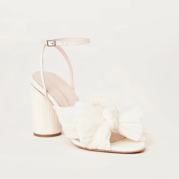 Loeffler Randall White Heeled Sandals - Picture 1 of 7